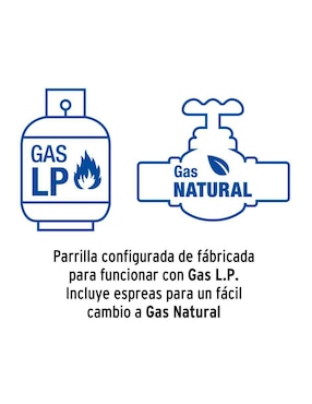 Parrilla de gas Foset PAE-302GV de vidrio templado