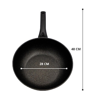 Sartén Wok Queen Sense LOVE COOK de mármol