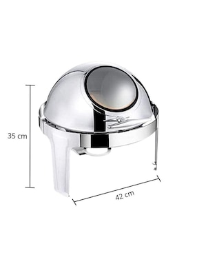 Chafer bufetera de acero inoxidable Royal Haus 1 compartimento