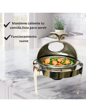 Chafer bufetera de acero inoxidable Royal Haus 1 compartimento