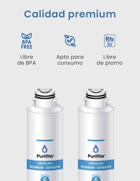 Set filtro de agua Purifita sa-da29 x2.