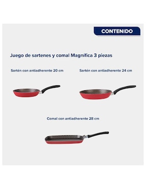 Set de sartenes Cinsa Magnifica de aluminio 3 piezas