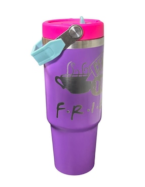 Termo Luxo Mx de acero inoxidable Friends con tapa rosca 887 ml
