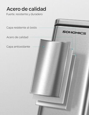 Bote de basura Songmics Home Plushic de acero inoxidable