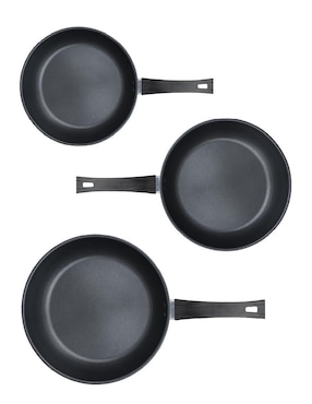 Set de sartenes Cookit de acero inoxidable 3 piezas