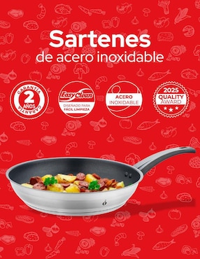Set de sartenes Cookit de acero inoxidable 3 piezas