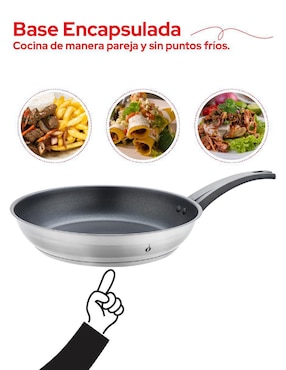 Set de sartenes Cookit de acero inoxidable 3 piezas