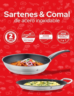 Set de sartenes Cookit de acero inoxidable 3 piezas