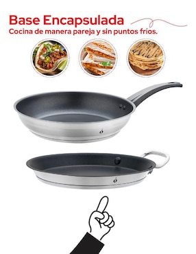 Set de sartenes Cookit de acero inoxidable 3 piezas
