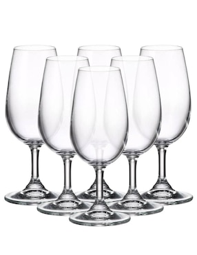 Set de copas para licor Bohemia Colibri de vidrio 6 piezas