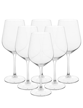 Set de copas para vino tinto Bohemia Strix de vidrio 6 piezas