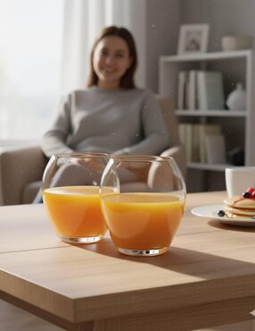 Set de vasos dof Bohemia Carduelis de vidrio con 6 piezas