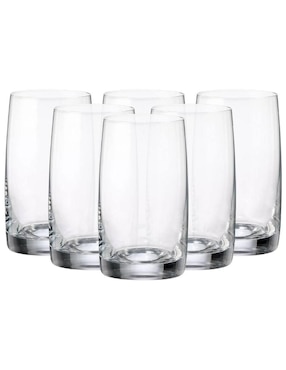 Set de vasos highball Bohemia Pavo de vidrio con 6 piezas