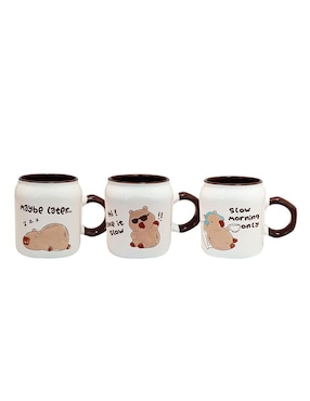 Set de tazas clásicas Chefmaker capibara 3 piezas