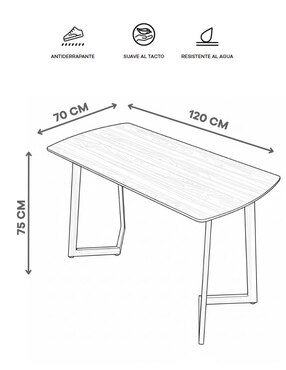 Mesa de comedor armable Nogal Ideen