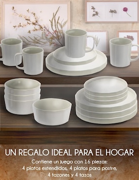 Vajilla cerrada Red Velvet diamond elite
de cerámica para 4 personas