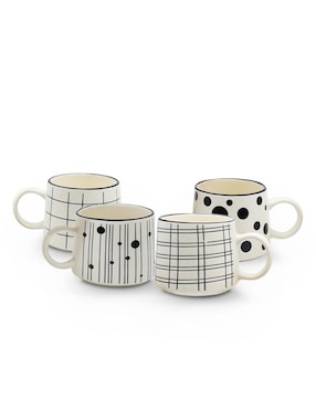 Set de tazas clásicas Chefmaker Raya 4 piezas