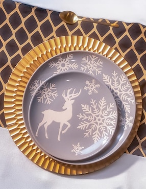 Vajilla cerrada Chefmaker navidad de cerámica para 4 personas