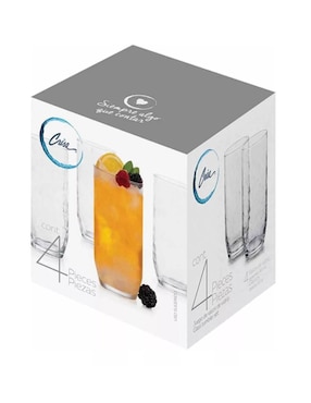 Set de vasos para agua Libbey alaska de vidrio con 4 piezas