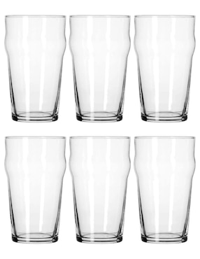 Set de vasos para cerveza Libbey pub de vidrio con 6 piezas