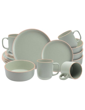 Vajilla cerrada Red Velvet viva de cerámica para 4 personas