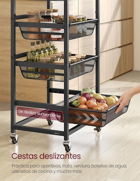 Carro de servicio cocina Songmics Home derry acero
