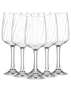 Set de copas para Vino Cristar de vidrio 6 piezas