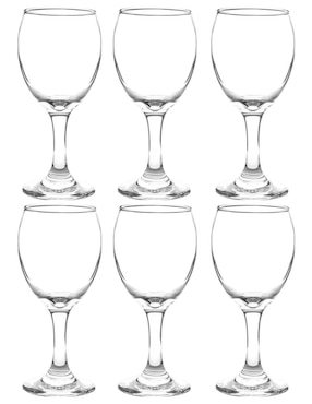 Set de copas para Vino Cristar Aragon de vidrio 6 piezas