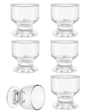 Set de copas para helado Cristar de vidrio 6 piezas