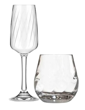 Set de copas para champán Stovmex lombardia de vidrio 8 piezas