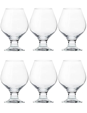 Set de copas para coñac Cristar de vidrio 6 piezas