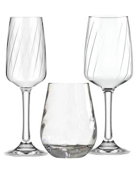 Set de copas Stovmex lombardia de vidrio 12 piezas