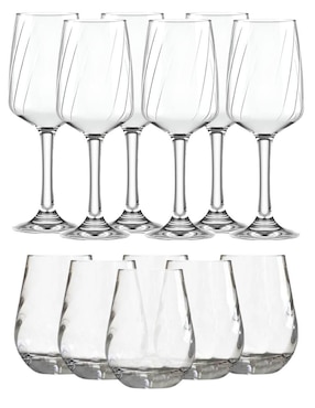 Set de copas Stovmex lombardia de vidrio 12 piezas