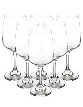 Set de copas para vino Cristar trentino de vidrio 6 piezas