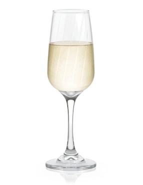 Set de copas flauta Cristar Lombardia de vidrio 6 piezas
