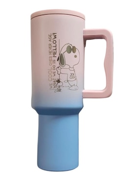 Termo Termomania de acero inoxidable Snoopy con tapa rosca 1.2 L