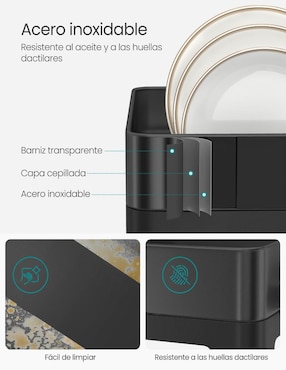 Escurridor de trastes Songmics Home Paxton de acero inoxidable