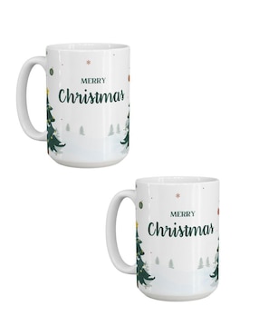 Set de tazas navideñas clásicas Tink Merry Christmas 2 piezas