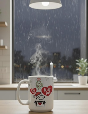 Set de tazas navideñas clásicas Tink Kiss Me 2 piezas