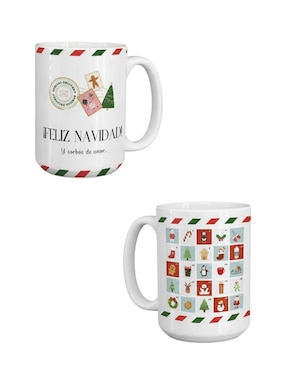 Set de tazas navideñas clásicas Tink 2 piezas