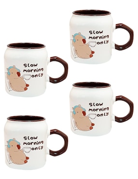 Set de tazas clásicas Chefmaker capibara 4 piezas