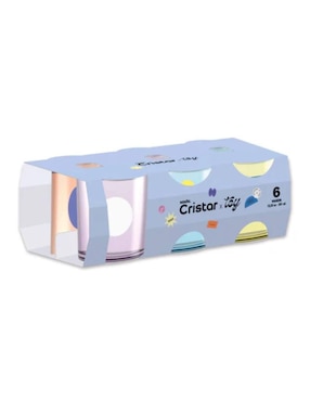 Set de vasos para agua Cristar Rio toy de vidrio con 6 piezas