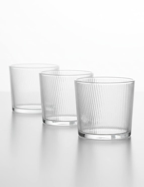 Set de vasos cortos Borgonovo Some lines de vidrio con 6 piezas