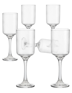 Set de copas para vino Borgonovo de vidrio 6 piezas