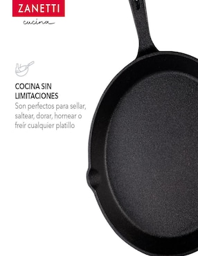 Set de sartenes Zanetti de hierro fundido 6 piezas