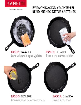Set de sartenes Zanetti de hierro fundido 6 piezas
