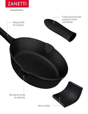 Set de sartenes Zanetti de hierro fundido 6 piezas