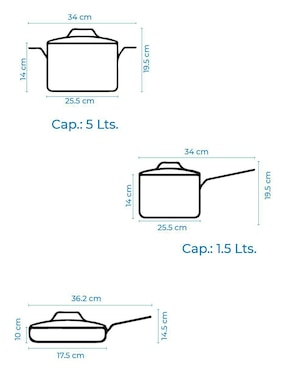 Batería de cocina Rd Royal Cook de acero inoxidable 12 piezas
