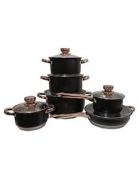 Batería de cocina Rd Royal Cook de acero inoxidable 12 piezas