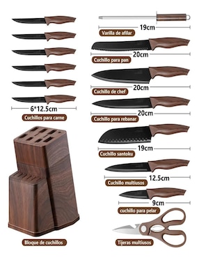 Set de cuchillos Belug 15 piezas